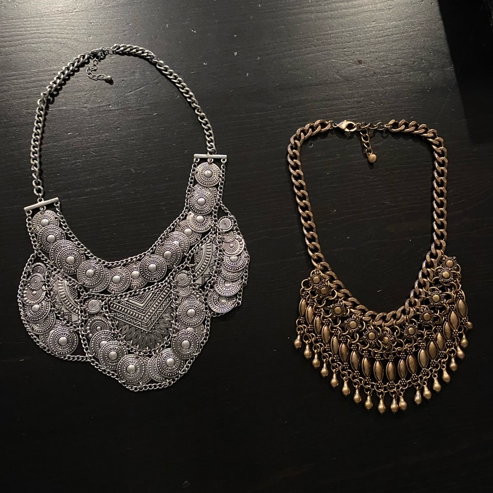 ⛔️SOLD⛔️Boho chunky statement bib necklaces